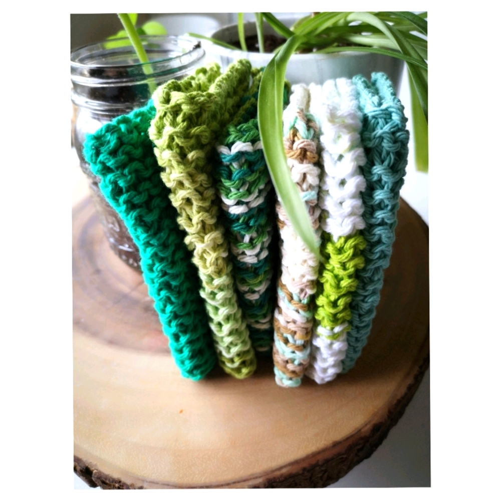 Handmade dishcloth scrubbies